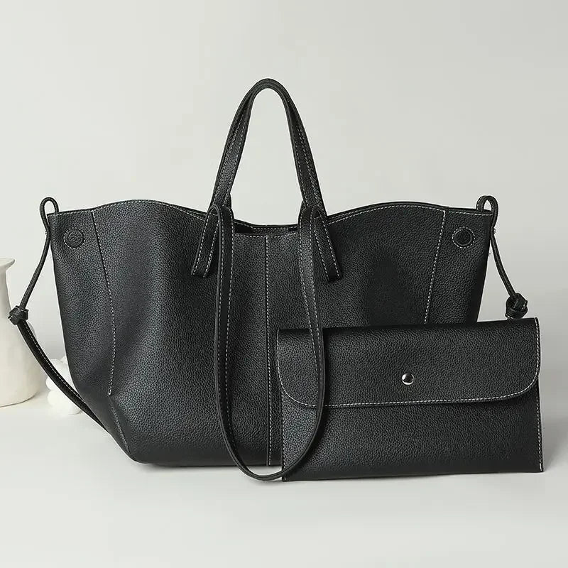 PU Leather Tote Bag Set - Your Bagverse