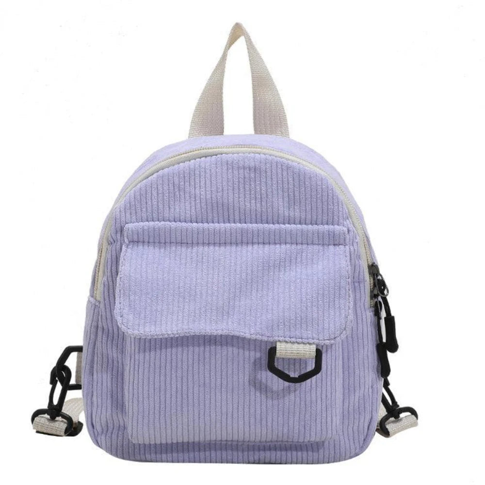 Durable Corduroy Mini Backpack