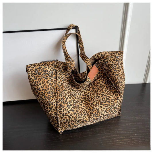 Leopard Print High Capacity Multifunction Tote bag - Your Bagverse 