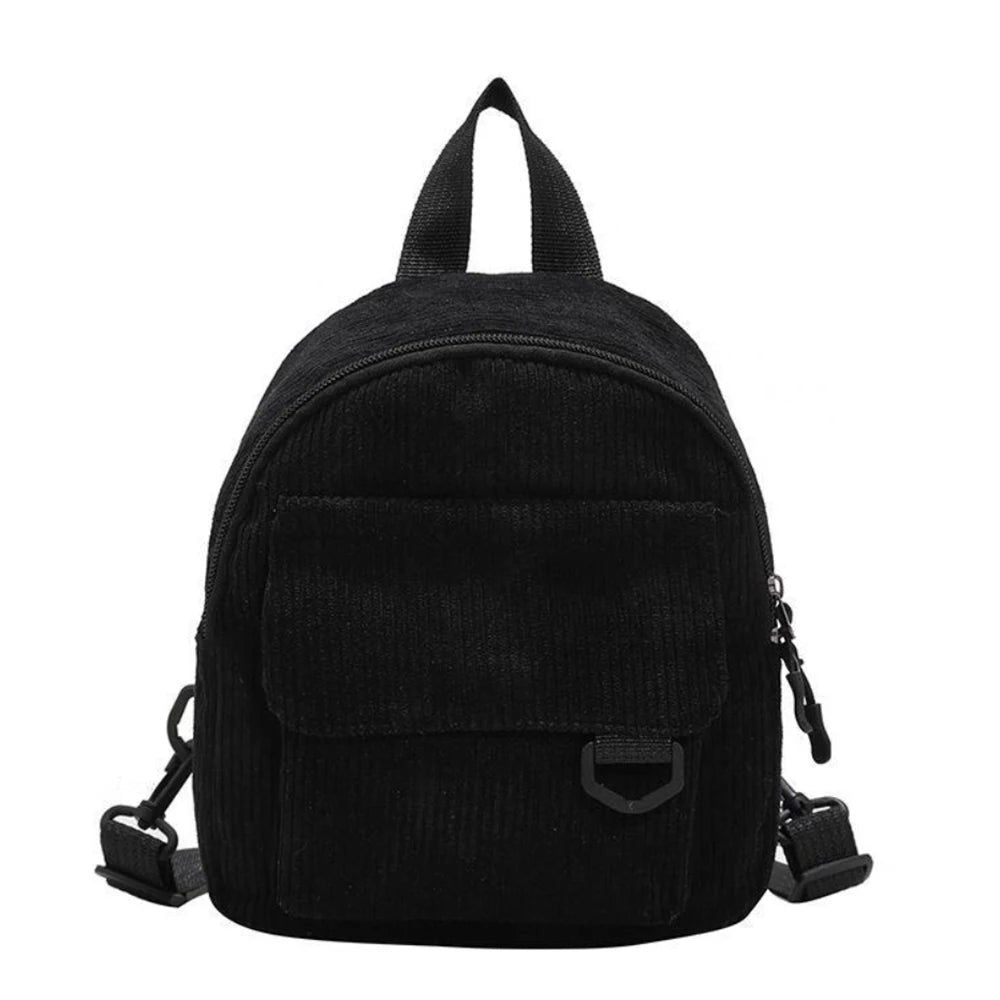 Durable Corduroy Mini Backpack