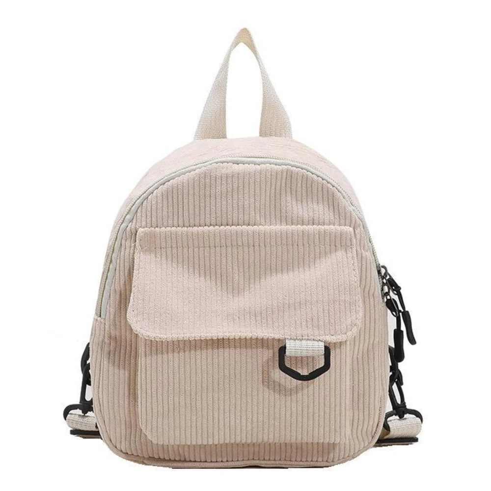 Durable Corduroy Mini Backpack