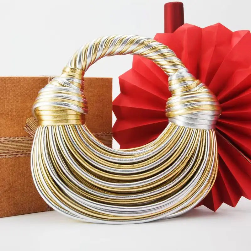 Metallic Noodle Handbag